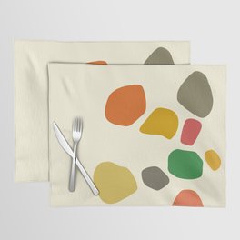 Mid century modern simple stones composition for coral reef 1 Placemat