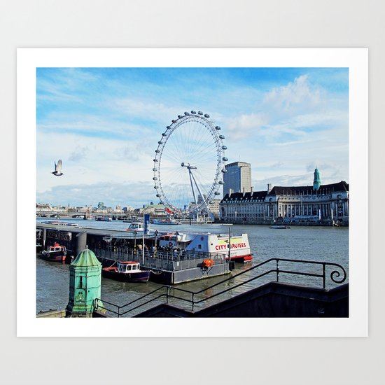 London Eye View Art Print