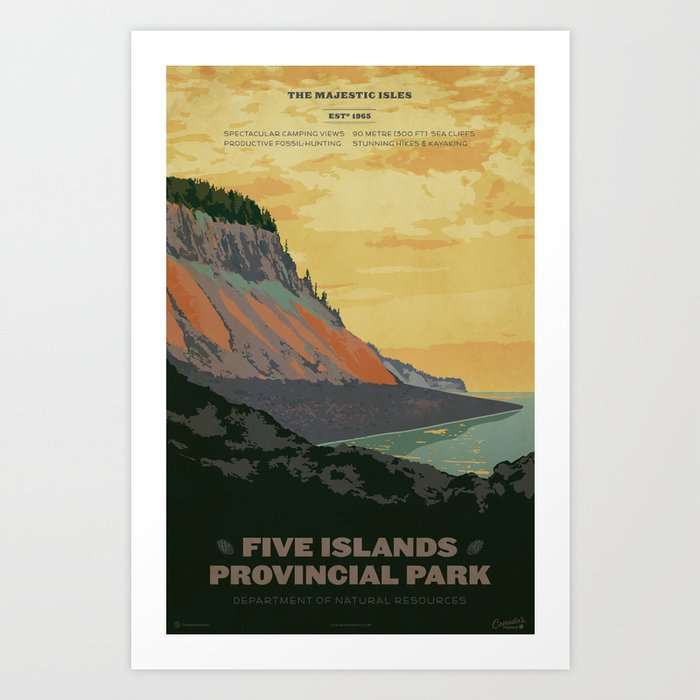 Five Islands Provincial Park Poster Art Print