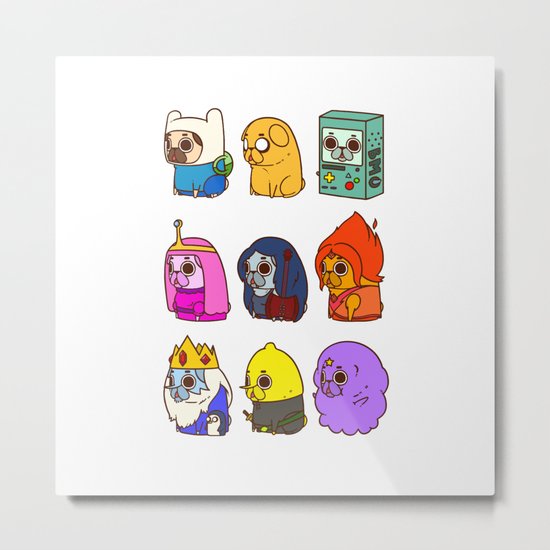 Pugventure Time! Metal Print
