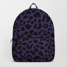 Dark Purple Leopard Print Backpack