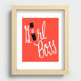 Girl Boss REd Recessed Framed Print