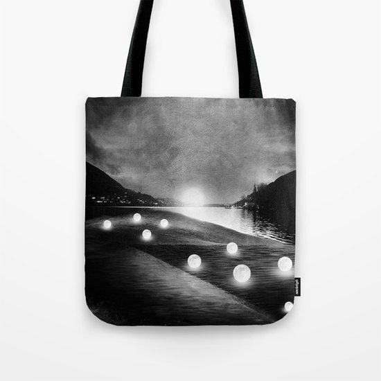 Field of lights (B&W) Tote Bag