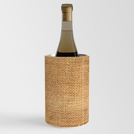 Brown burlap cloth background or sack cloth Wine Chiller