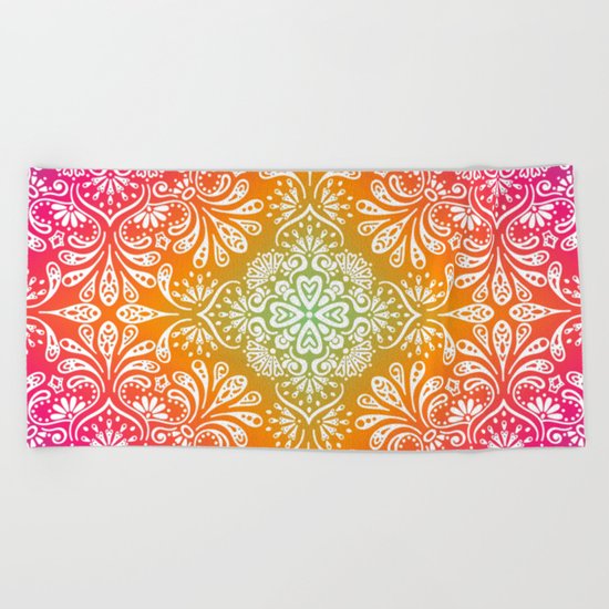 Spring Mandala Beach Towel