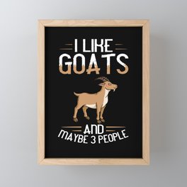 Baby Goat Cute Farmer Mountain Goats Framed Mini Art Print
