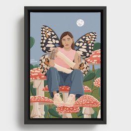Mushroom Fairy Framed Canvas