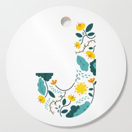 J Digital Painting - Flower Design  Edit Cutting Board