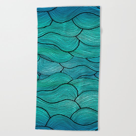 Sea Waves Beach Towel