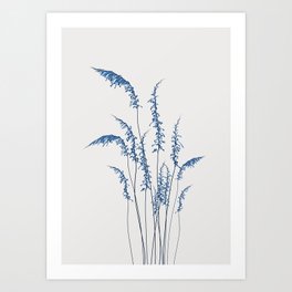 Blue flowers 2 Art Print