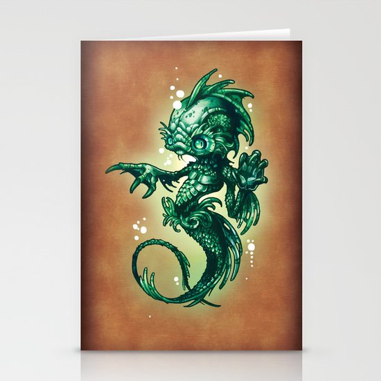 Creature from the Black Lagoon Stationery Cards