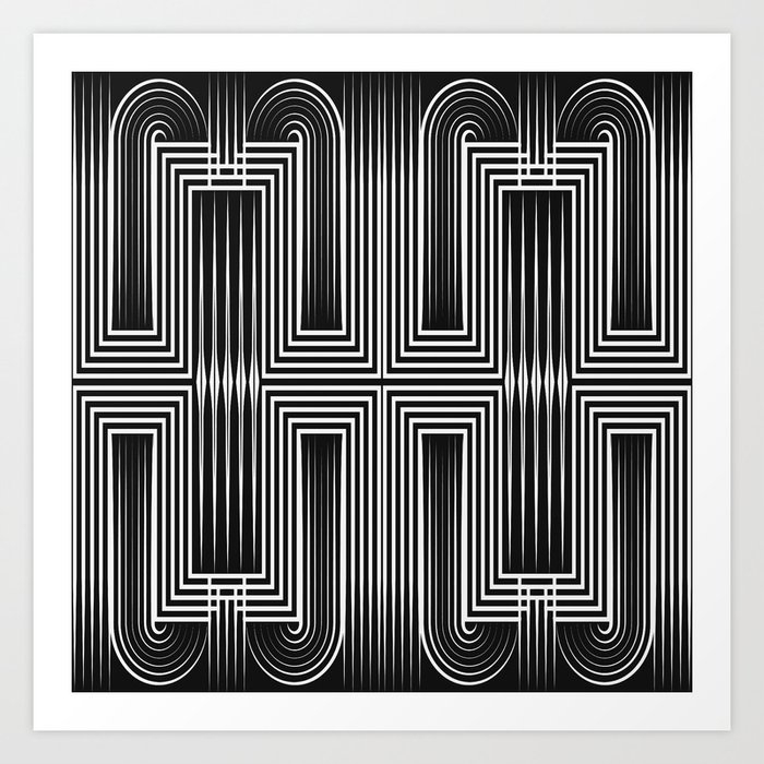 Art Deco 32 Graffiti Black And White Print By Decoli Society6 Art Deco 32 Graffiti Black And White Print