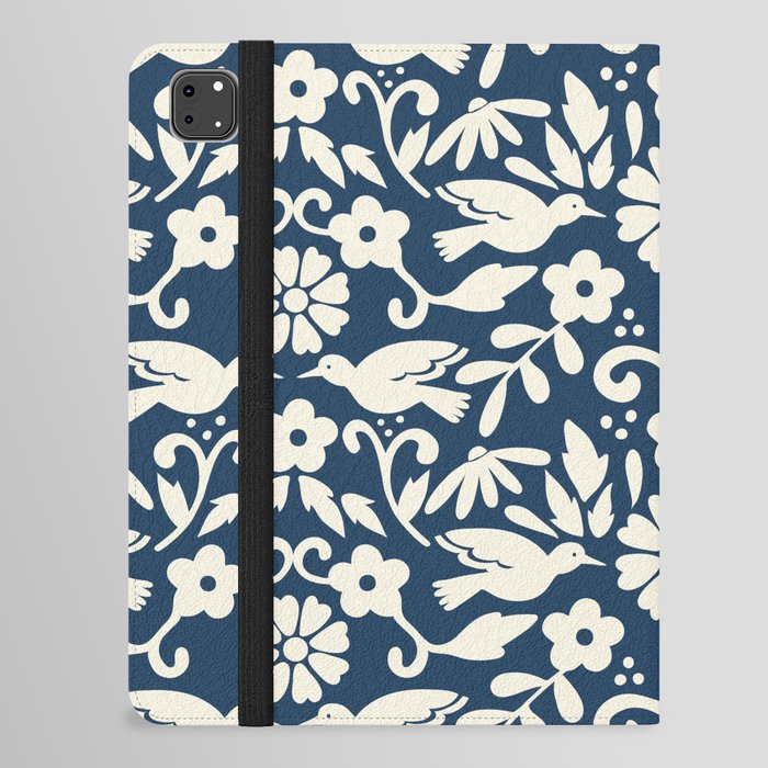 Otomi inspired floral pattern iPad Folio Case