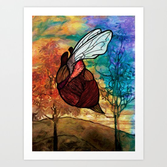 Heartbug Art Print
