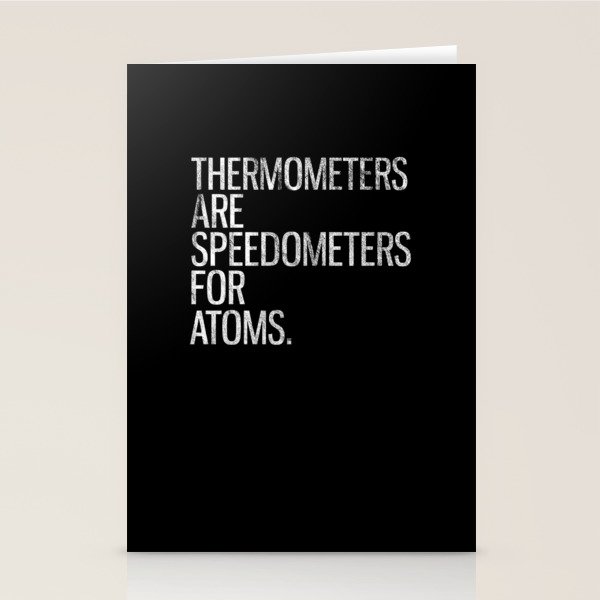 Speedometer Atom Physics Thermometer Stationery Cards by schmidde