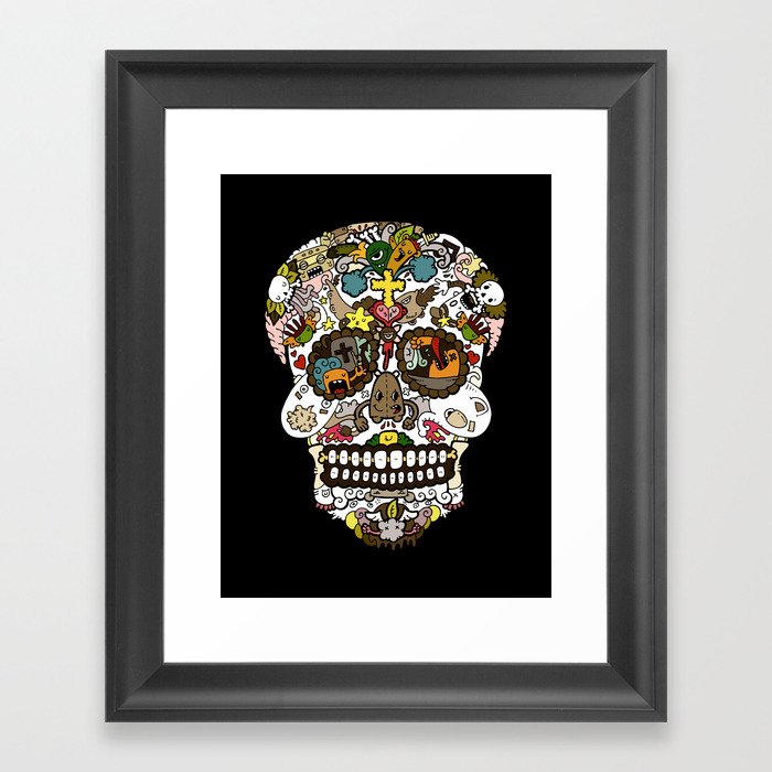 El dia de los muertos (Skull) Framed Art Print