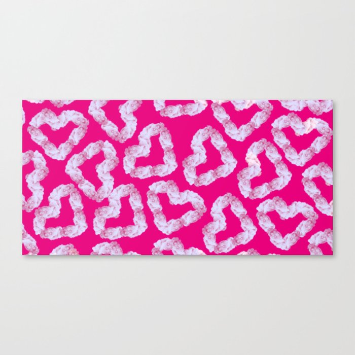 Romantic Cozy Fluffy Pink Pattern Canvas Print