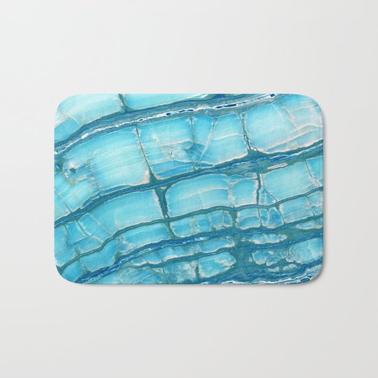 Blue onyx marble Bath Mat