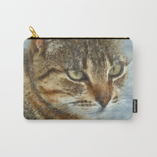 Stunning Tabby Cat Close Up Portrait Carry-All Pouch