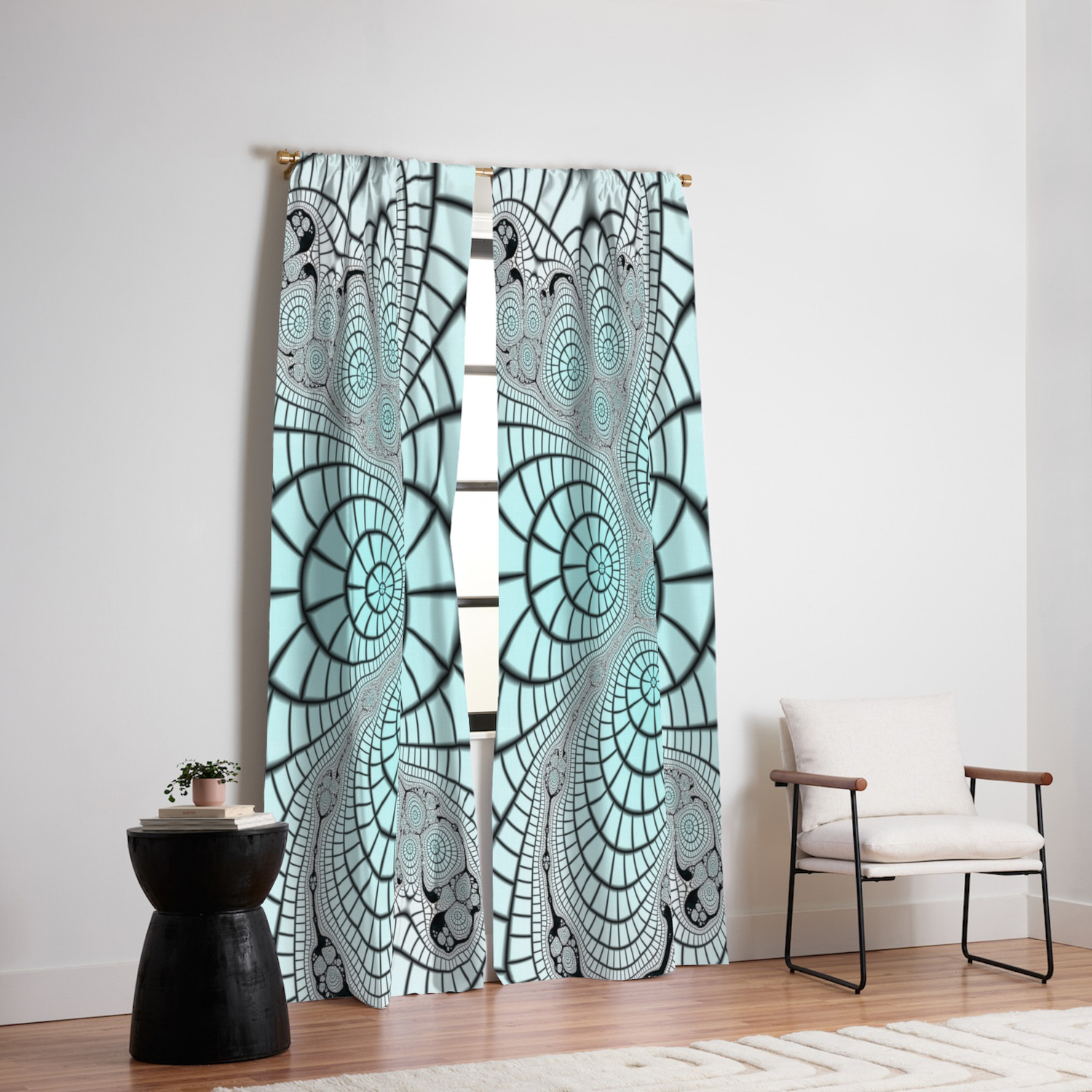 Digital Art Fractal Abstract Blackout Curtain By Etnousta