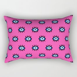 Evil Eye on Pink Rectangular Pillow