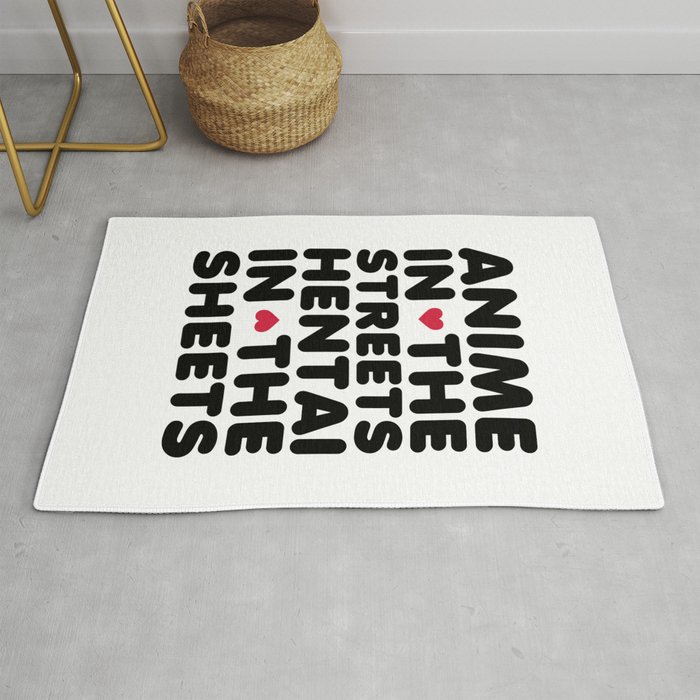 Anime In The Streets Funny Quote Rug