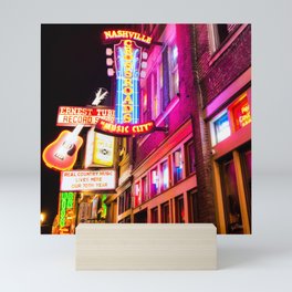 Music City Neons Of Nashville Tennessee 1x1 Mini Art Print