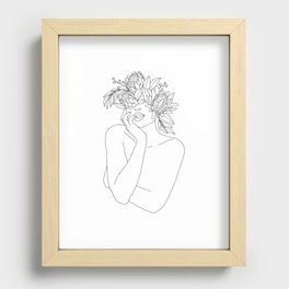 Protea Flower Face Recessed Framed Print