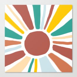 abstract boho sunshine design Canvas Print