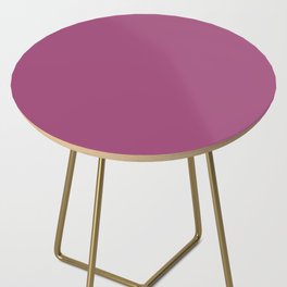 Magenta Haze Solid Color Popular Hues Patternless Shades of Magenta Collection Hex #9f4576 Side Table