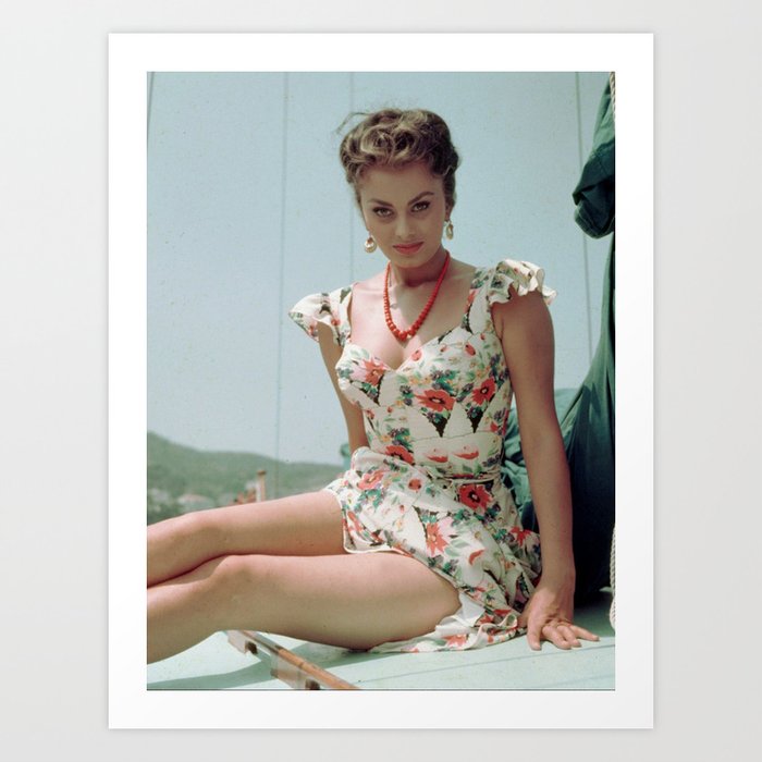 Young Sophia Loren, 1955 Art Print by classicalart | Society6