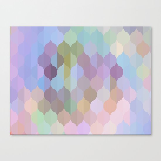 Pastel Geometric Abstract Canvas Print