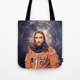 Jesus "Space Age" Christ - A Holy Astronaut Tote Bag