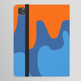 Viscous - Blue Orange Colourful Abstract Art Pattern Design iPad Folio Case