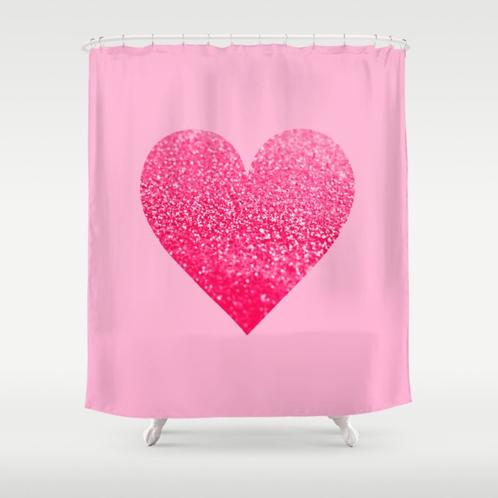 Pink Heart Shower Curtain By Monikastrigel Society6 Pink Heart Shower Curtain