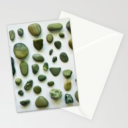 Beach Stones: The Greens (Flotsam; Found Objects) Stationery Cards