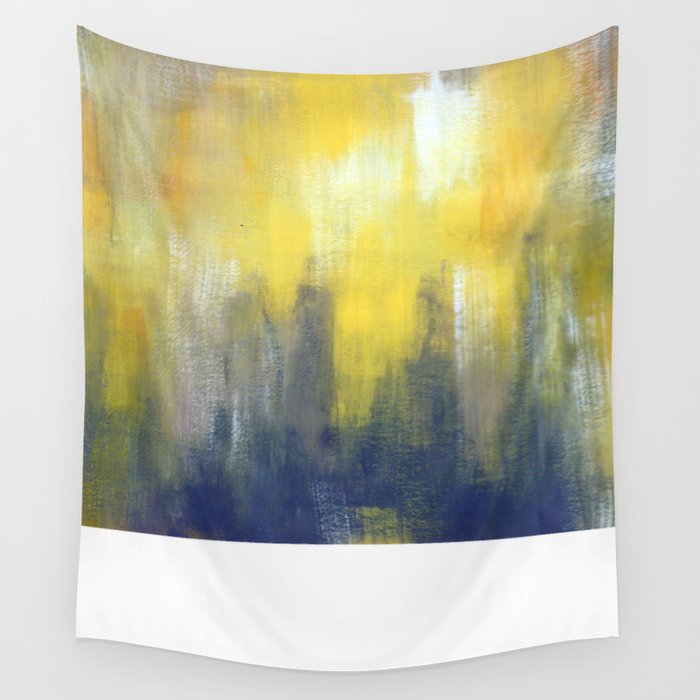 Yellow and Grey Wall Tapestry