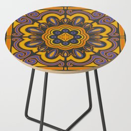 Paisley Tile - Yellow Side Table