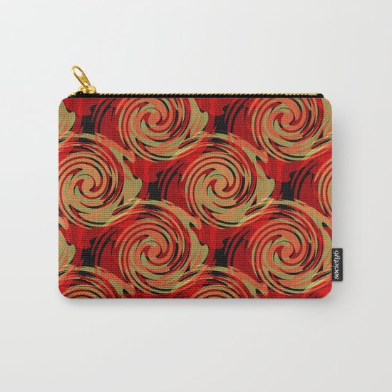 Abstracty pattern in red and brown tones. Carry-All Pouch