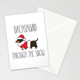 dachshund through the snow Stationery Card