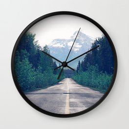 road trees forest marking  Wall Clock