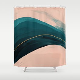 California Watercolor Winter Shower Curtain