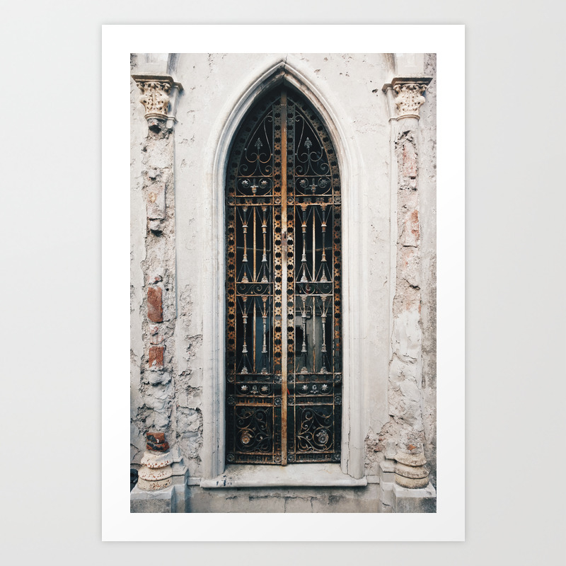 Gothic Door Of Grave In Recoleta Cemetary Buenos Aires Art Print By Cuandovolves Society6