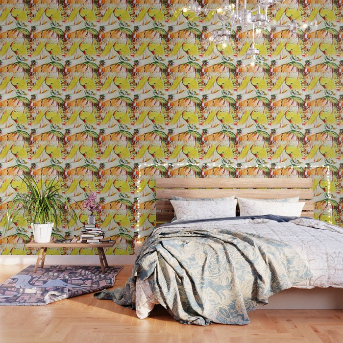 Girl With A Tattoo Yellow Wallpaper By Bespired Society6
