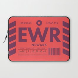 Luggage Tag D - EWR Newark USA Laptop Sleeve