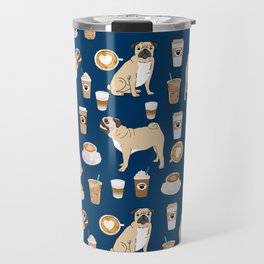 Pug coffee pupuccino dog breed cute pugs pure breed lovers gifts Travel Mug