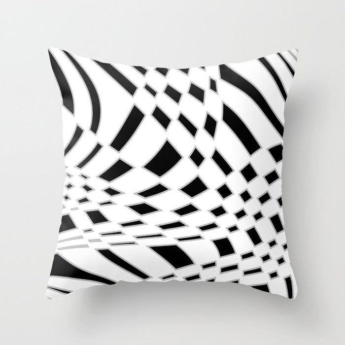 Abstract pattern - black, white and gray. Throw Pillow