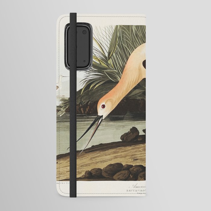 American Avocet from Birds of America (1827) by John James Audubon  Android Wallet Case