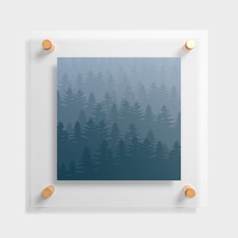 Forest Fog, Blue Floating Acrylic Print