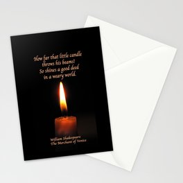 Shakespeare Candle Flame Stationery Cards